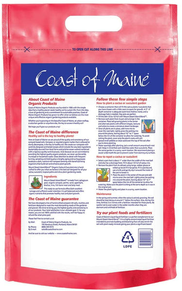 Coast of Maine Mount Desert Organic Cactus & Succulent Mix