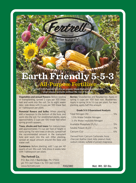 Earth Friendly Organic Fertilizer 50 lb